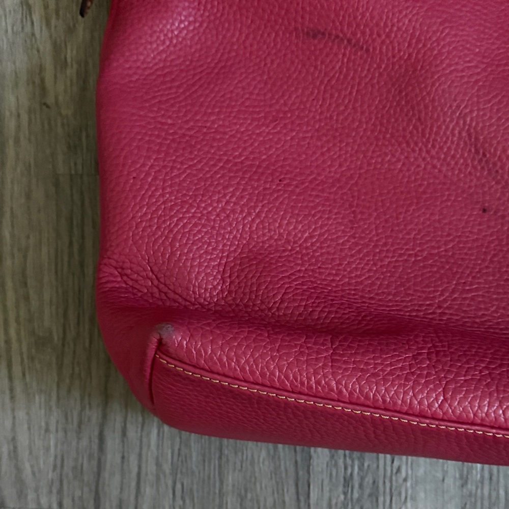 Dooney & Bourke Pink Leather Shoulder Bag - Picture 6 of 12